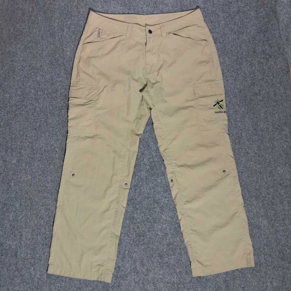 Insect Shield No Bugs Khaki Nylon Outdoor Hiking Pants Bug Repellent Men's 34x30